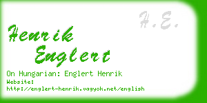 henrik englert business card